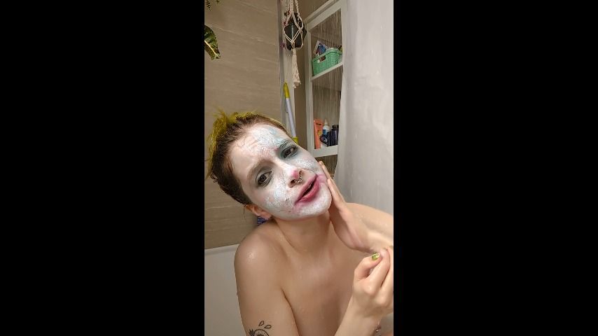 Washing off my clown makeup