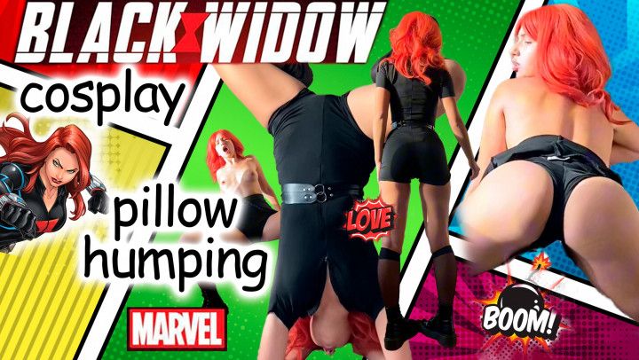 BLACK WIDOW COSPLAY STRETCHINGS AND PILLOW HUMPING