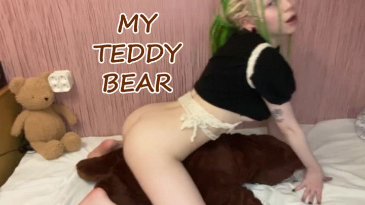 Having fun with my teddy bear :D