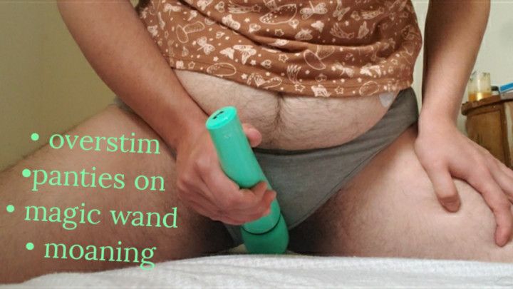 FTM fucks wand over panties