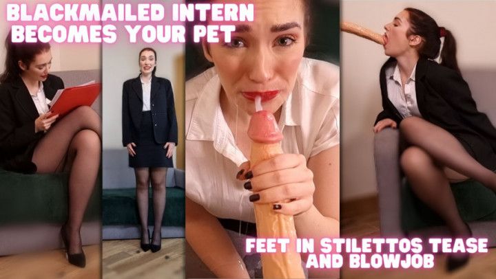 Pet Intern in Heels Blackmailed