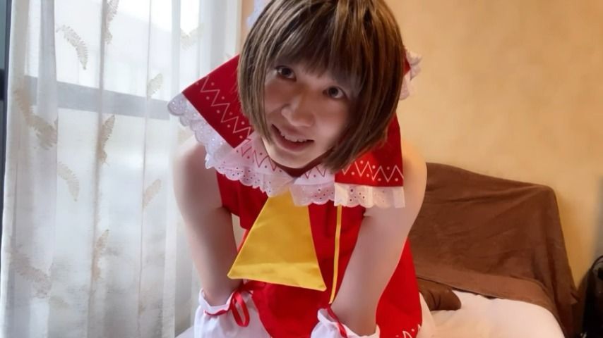 Anal dick tinkering with Reimu cosplay