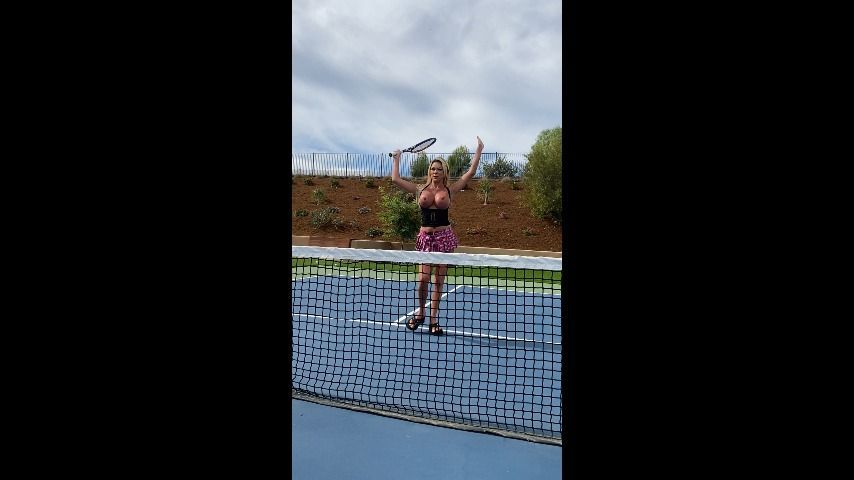 Teasing my Tennis Coach BIG TITS