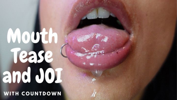 Mouth drool and countdown joi