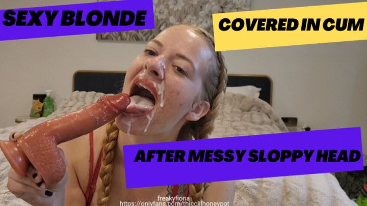 POV extra messy blowjob with huge facial