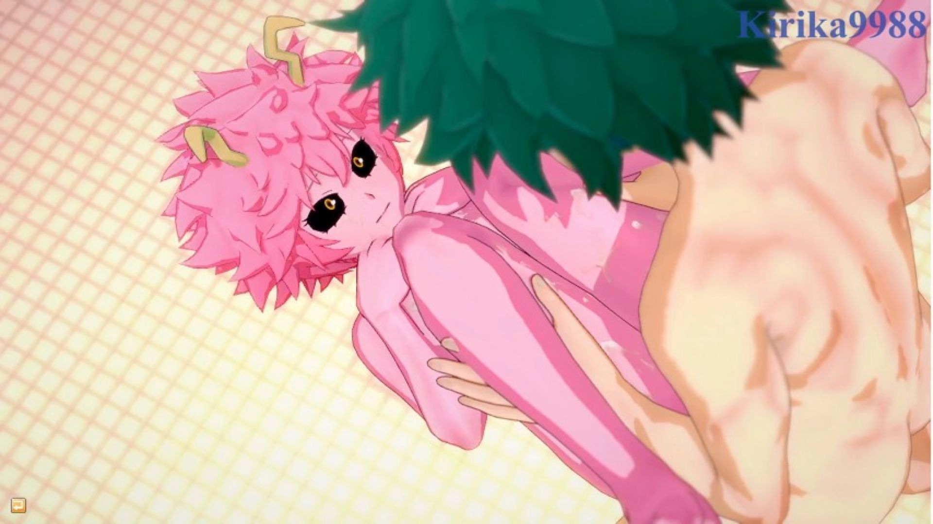 Mina Ashido and Izuku Midoriya intense sex