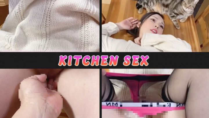 Japanese Wife got fucked at kitchen