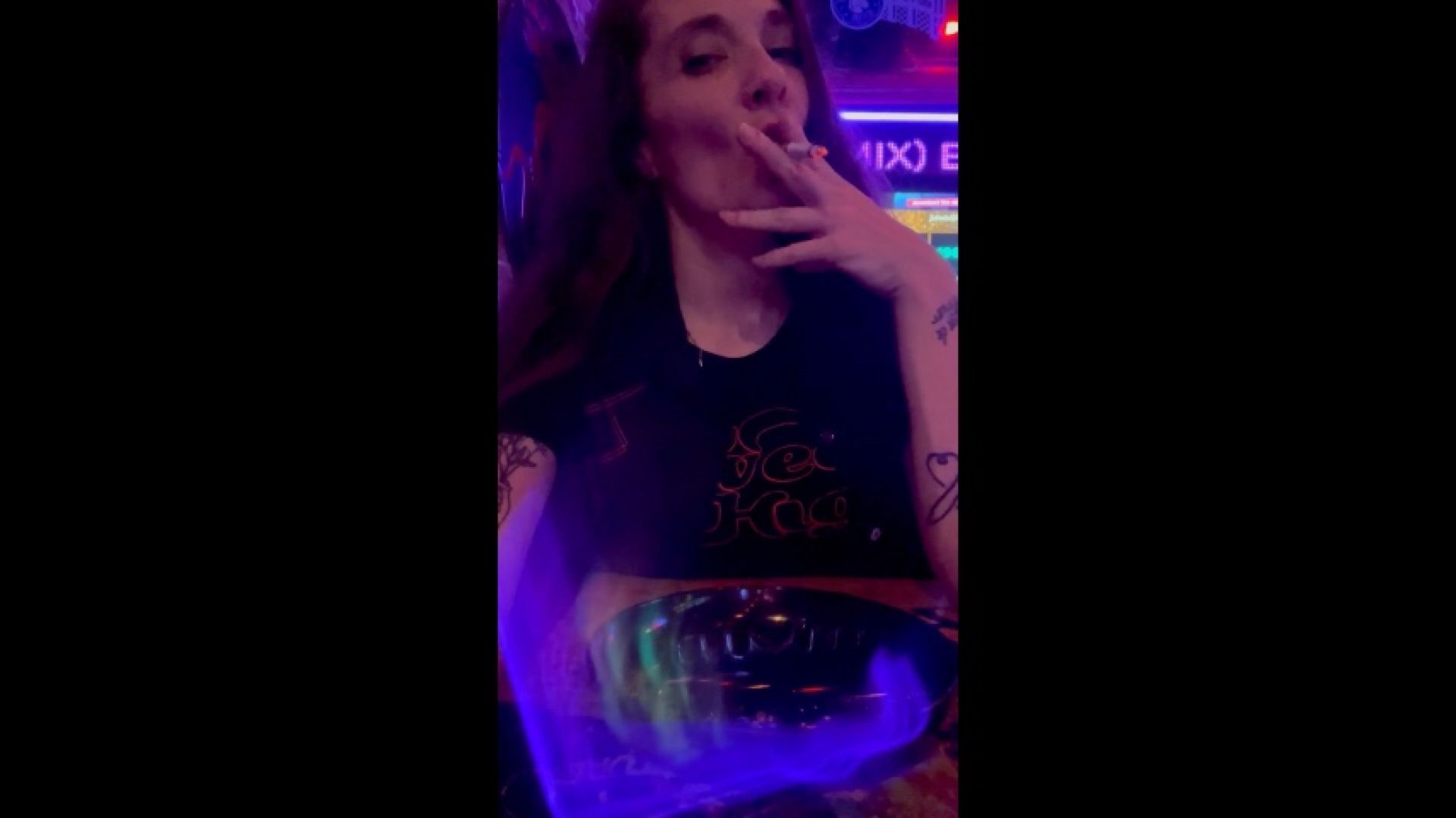 Smoking in a bar