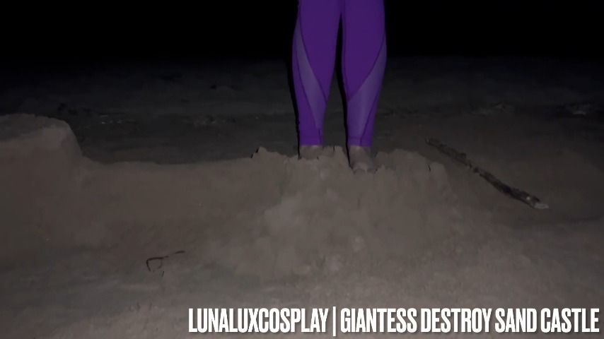 Giantess Destroys Sand Castle