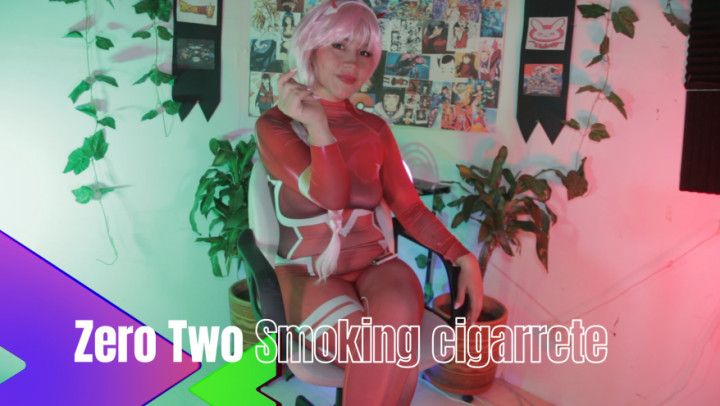 Zero two smoking cigarrette