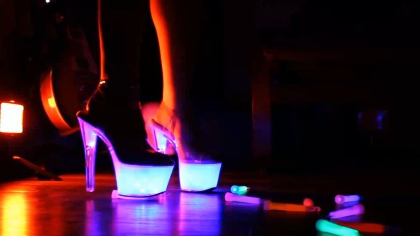 Glowing Heels and Glowsticks