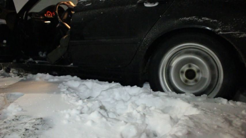 Car Stuck in Snow