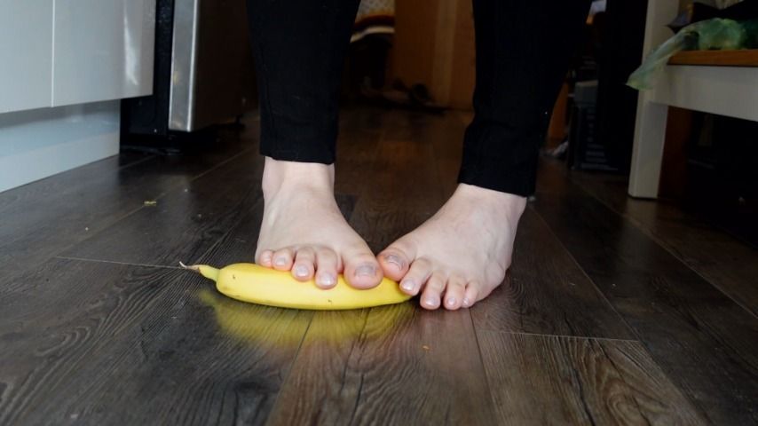 Banana under foot