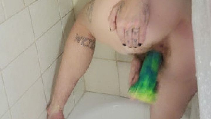 Fantasy dildo shower fun