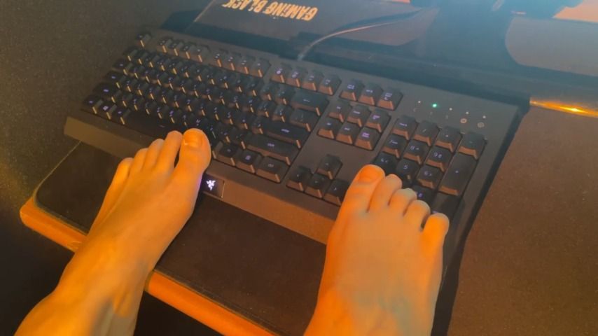 FEET ON KEYBOARD