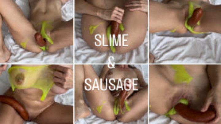 Huge Sausage &amp; Slime! Food porn