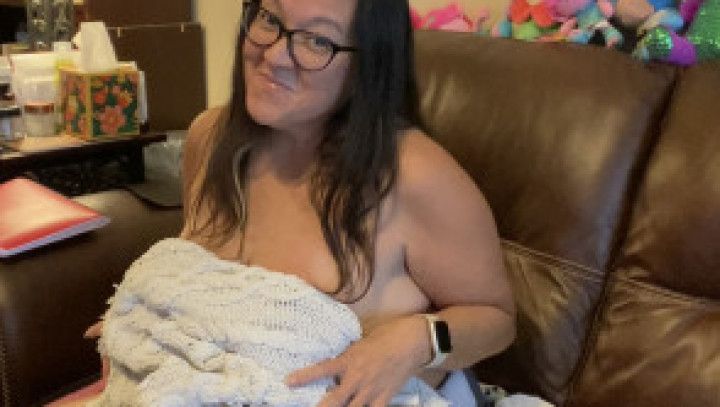 Son Catches Mommy Topless and Breeds Her