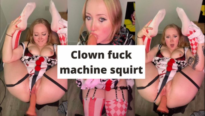 Clown fuck machine squirt