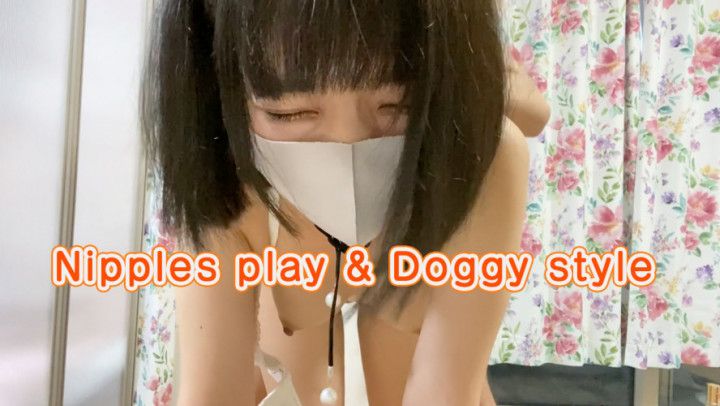 Asian girl loves doggy style