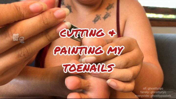 Cutting And Painting My Toenails