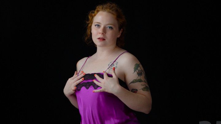 Redhead Emily in a Sexy Purple Nighty