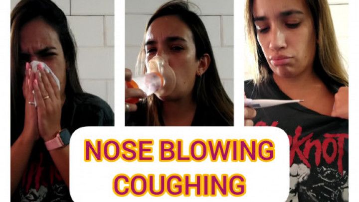 Nose blowing. Coughing