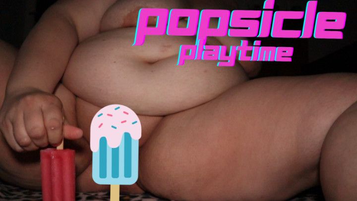 Strawberry Popsicle Fat BBW Pussy Play