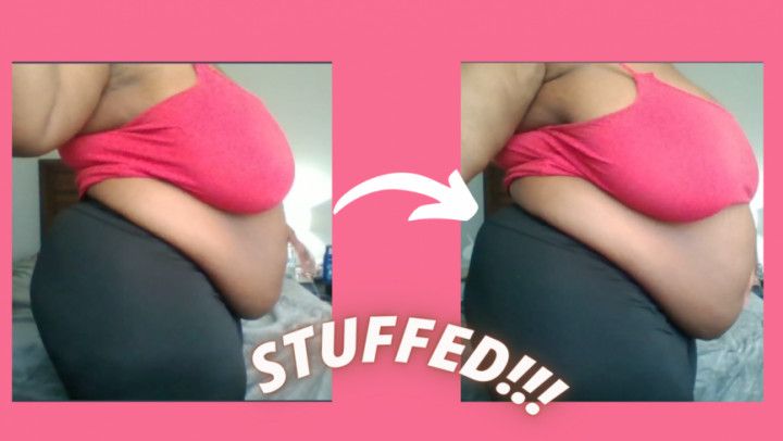 Ebony BBW STUFFED before&amp;after