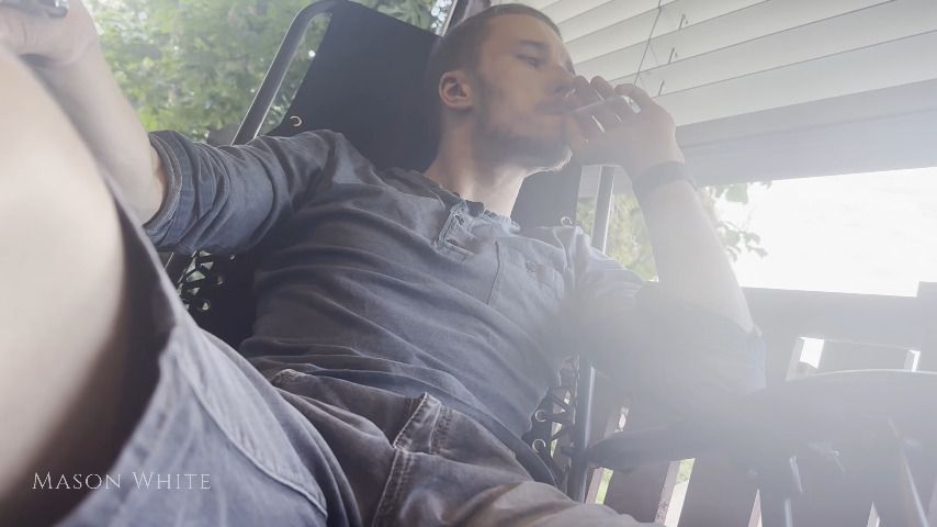 Smoking Cigarette and crotch Rubbing