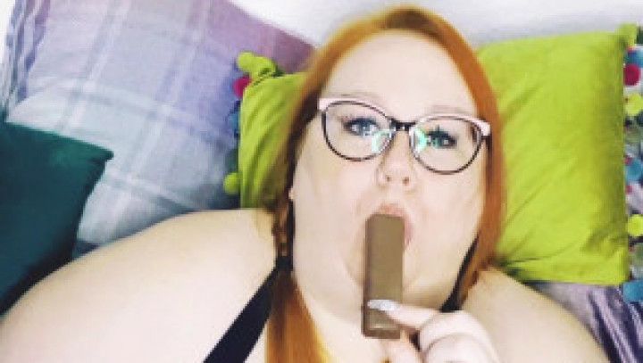 Horny BBW Chocolate Stuff-'N'-Strip