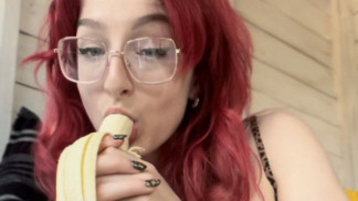 SubTheGoddess SLOPPY Banana Food Play BJ