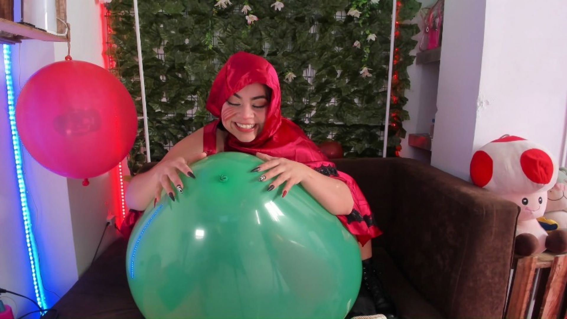 little red riding hood with her balloons