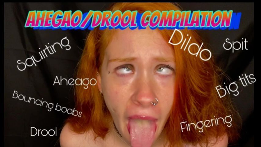 Redhead Ahegao/drool compilation