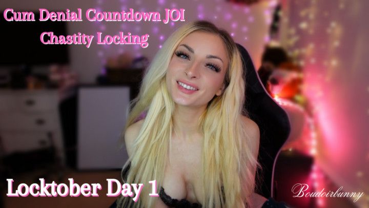 JOI Cum Denial &amp; Chastity Cage Lock: Locktober Day 1