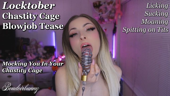 Chastity Cage Blowjob Tease Mocking You Locktober