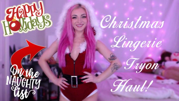 Christmas Lingerie Try On