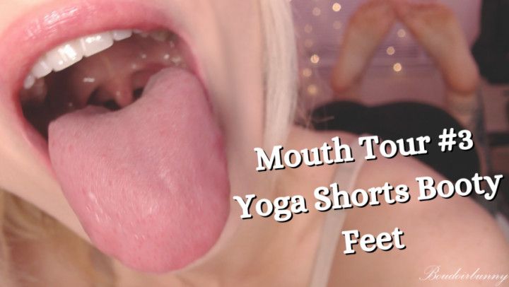 Open Mouth Tour Yoga Shorts Booty Tease and Feet ASMR #3