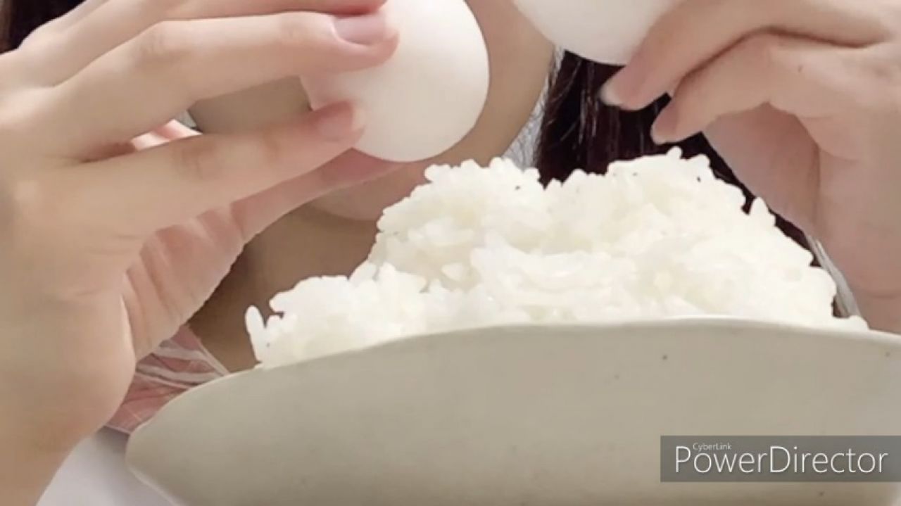 law egg and rice ASMR