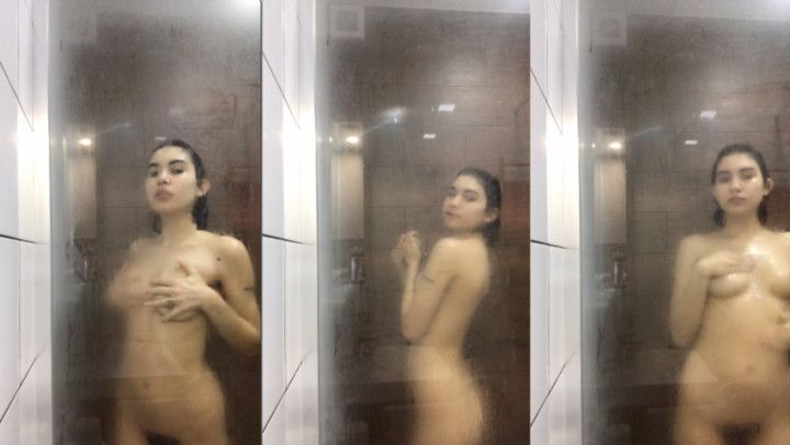 taking shower