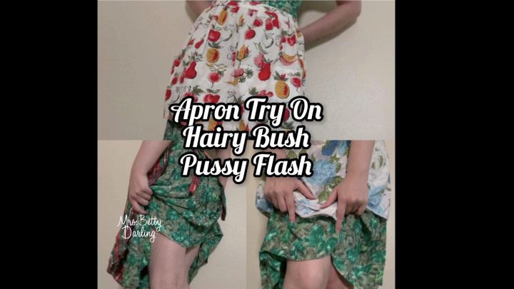 10 Apron Try On Hairy Bush Pussy Flash