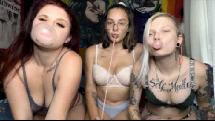 Three Girl Bubblegum Blow