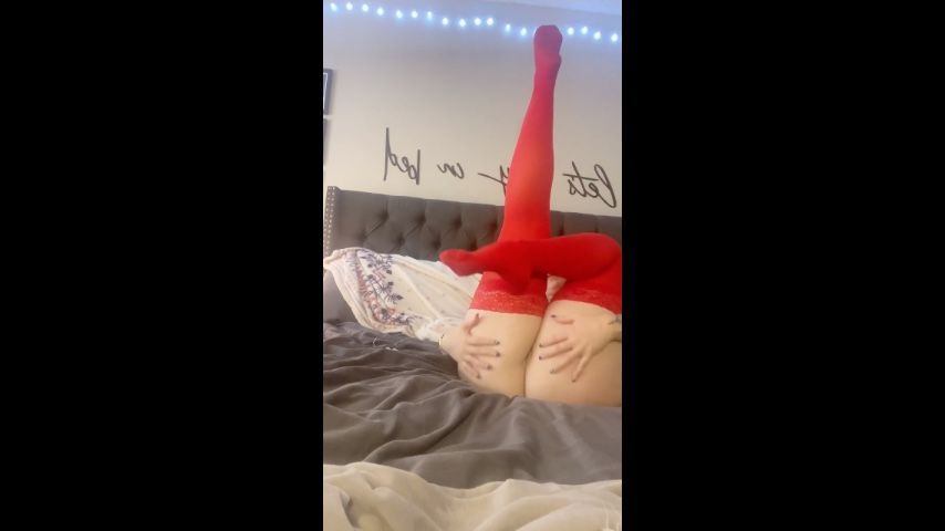 Red stockings - foot worship video