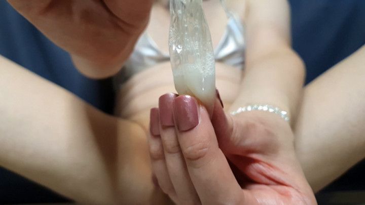 Pouring Condom Cum Extra Scene