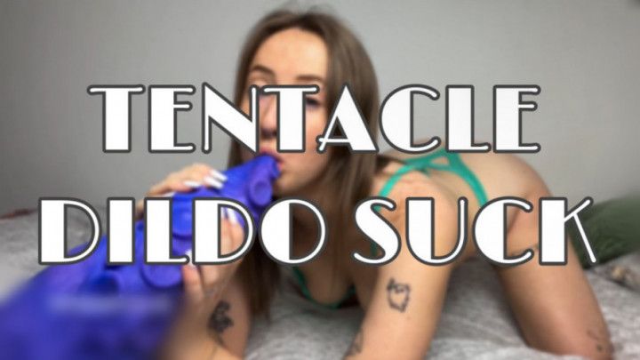 Girl Sucks 16&quot; Tentacle Dildo