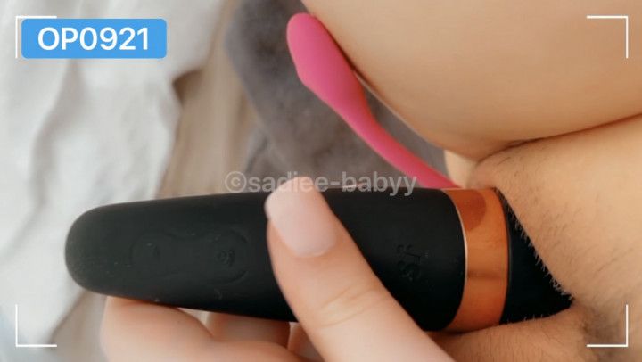 Stranger controls my Lush 2 while my Satisfyer sucks my clit