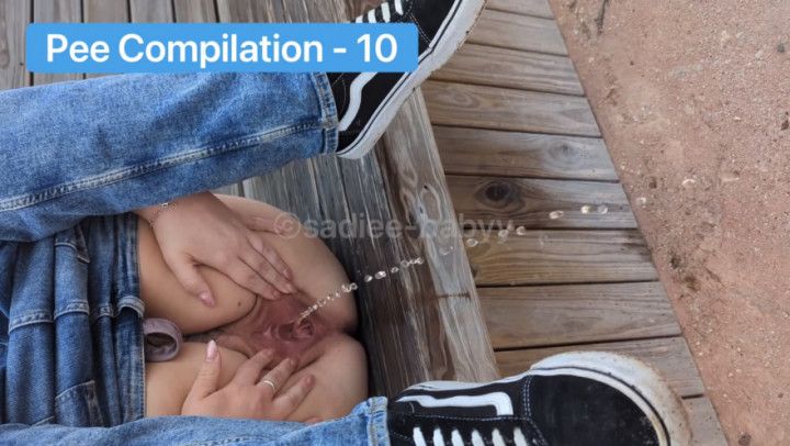 Pee Compilation #10 - public peeing 4 clips