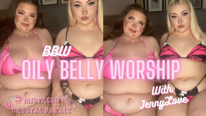 BBW OILY BELLY WORSHIP WITH JENNY