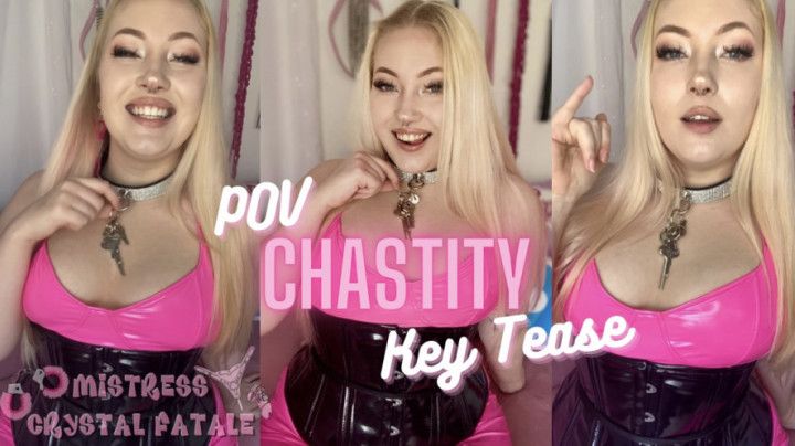 POV CHASTITY KEY TEASE