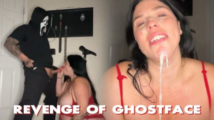 BBW Slut Sucks And Gags On Ghostfaces Blade