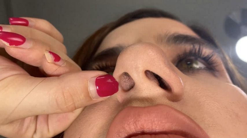 Nose fetish nose picking